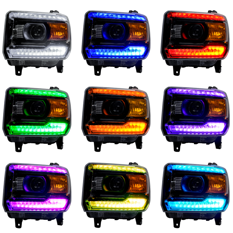 GMC Sierra DRL Headlight Upgrade Kit - ORACLE Lighting - ColorSHIFT 2.0 - `14-`15